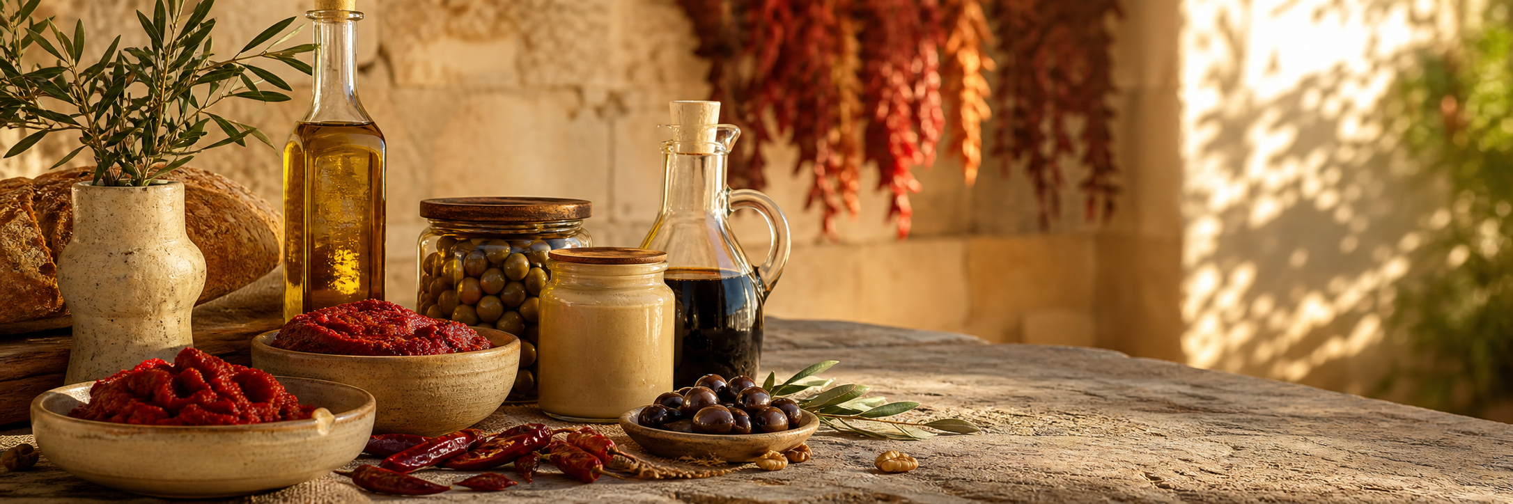 Salça, zeytin, zeytinyağı ve yöresel kiler ürünleri